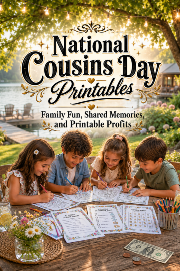 National Cousins Day Printables – Family Fun, Shared Memories, and Printable Profits