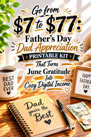 Go from  to : Father’s Day Dad Appreciation Printable Kit That Turns June Gratitude Into Cozy Digital Income
