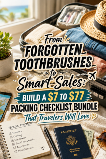 From Forgotten Toothbrushes to Smart Sales: Build a  to  Packing Checklist Bundle That Travelers Will Love