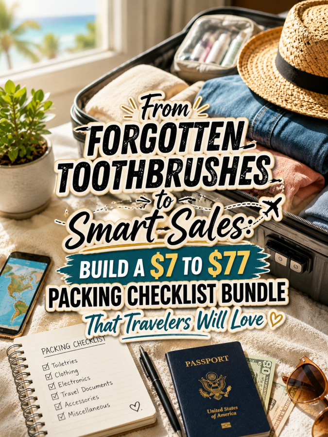 From Forgotten Toothbrushes to Smart Sales: Build a  to  Packing Checklist Bundle That Travelers Will Love