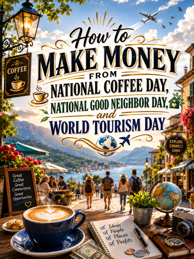 How to Make Money From National Coffee Day, National Good Neighbor Day, and World Tourism Day How to Make Money From National Coffee Day, National Good Neighbor Day, and World Tourism Day