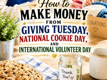 How to Make Money From Giving Tuesday, National Cookie Day, and International Volunteer Day