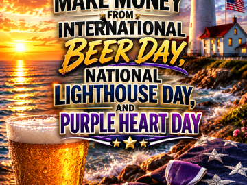 How to Make Money From International Beer Day, National Lighthouse Day, and Purple Heart Day
