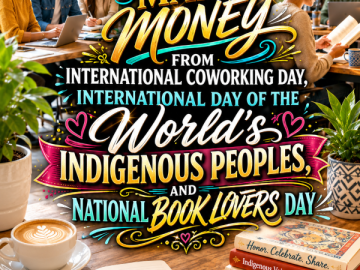 How to Make Money From International Coworking Day, International Day of the World’s Indigenous Peoples, and National Book Lovers Day