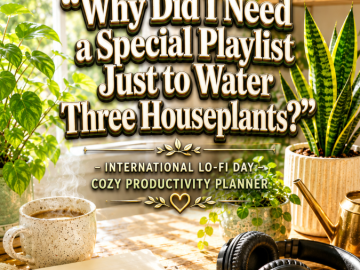 🎧 “Why Did I Need a Special Playlist Just to Water Three Houseplants?” – International Lo-Fi Day Cozy Productivity Planner 🎧 “Why Did I Need a Special Playlist Just to Water Three Houseplants?” – International Lo-Fi Day Cozy Productivity Planner