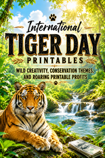 International Tiger Day Printables – Wild Creativity, Conservation Themes, and Roaring Printable Profits