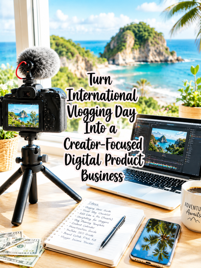 Turn International Vlogging Day Into a Creator-Focused Digital Product Business Turn International Vlogging Day Into a Creator-Focused Digital Product Business