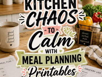 From Kitchen Chaos to Calm With Meal Planning Printables