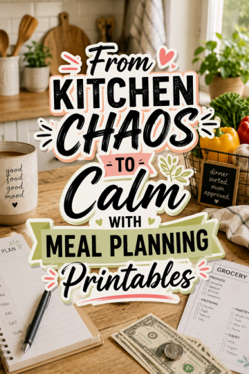 From Kitchen Chaos to Calm With Meal Planning Printables