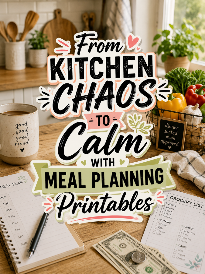 From Kitchen Chaos to Calm With Meal Planning Printables