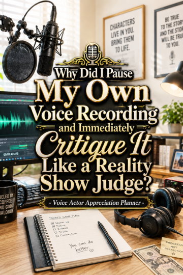 🎙️ “Why Did I Pause My Own Voice Recording and Immediately Critique It Like a Reality Show Judge?” – Voice Actor Appreciation Planner