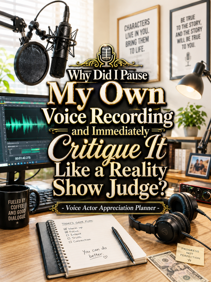🎙️ “Why Did I Pause My Own Voice Recording and Immediately Critique It Like a Reality Show Judge?” – Voice Actor Appreciation Planner 🎙️ “Why Did I Pause My Own Voice Recording and Immediately Critique It Like a Reality Show Judge?” – Voice Actor Appreciation Planner