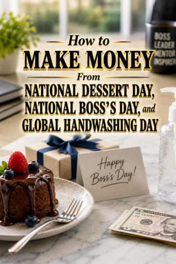 How to Make Money From National Dessert Day, National Boss’s Day, and Global Handwashing Day