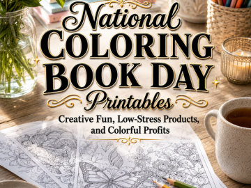 National Coloring Book Day Printables – Creative Fun, Low-Stress Products, and Colorful Profits National Coloring Book Day Printables – Creative Fun, Low-Stress Products, and Colorful Profits