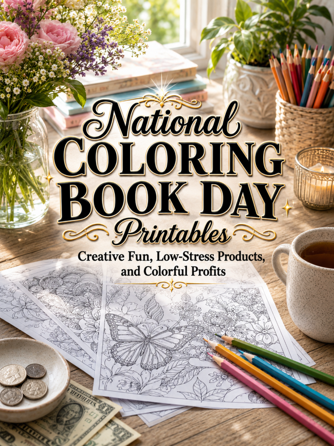 National Coloring Book Day Printables – Creative Fun, Low-Stress Products, and Colorful Profits National Coloring Book Day Printables – Creative Fun, Low-Stress Products, and Colorful Profits