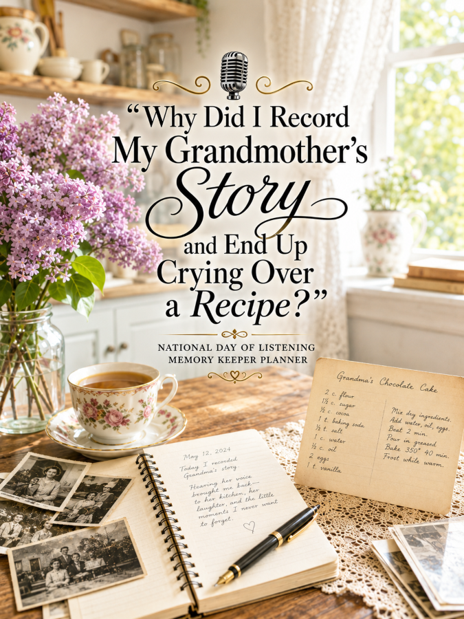 🎙️ “Why Did I Record My Grandmother’s Story and End Up Crying Over a Recipe?” – National Day of Listening Memory Keeper Planner 🎙️ “Why Did I Record My Grandmother’s Story and End Up Crying Over a Recipe?” – National Day of Listening Memory Keeper Planner