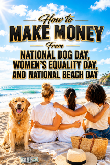 How to Make Money From National Dog Day, Women’s Equality Day, and National Beach Day