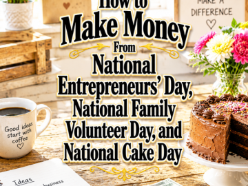 How to Make Money From National Entrepreneurs’ Day, National Family Volunteer Day, and National Cake Day How to Make Money From National Entrepreneurs’ Day, National Family Volunteer Day, and National Cake Day