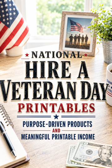 National Hire a Veteran Day Printables – Purpose-Driven Products and Meaningful Printable Income