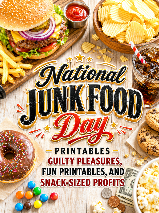 National Junk Food Day Printables – Guilty Pleasures, Fun Printables, and Snack-Sized Profits National Junk Food Day Printables – Guilty Pleasures, Fun Printables, and Snack-Sized Profits