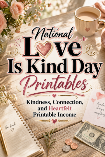 National Love Is Kind Day Printables – Kindness, Connection, and Heartfelt Printable Income
