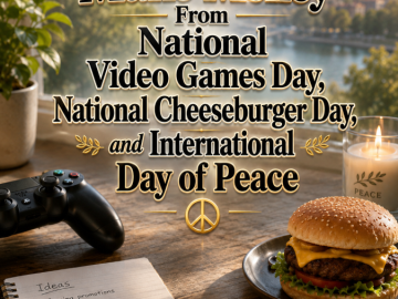 How to Make Money From National Video Games Day, National Cheeseburger Day, and International Day of Peace