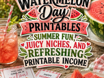 National Watermelon Day Printables – Summer Fun, Juicy Niches, and Refreshing Printable Income