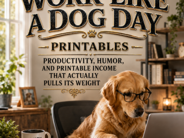 National Work Like a Dog Day Printables – Productivity, Humor, and Printable Income That Actually Pulls Its Weight