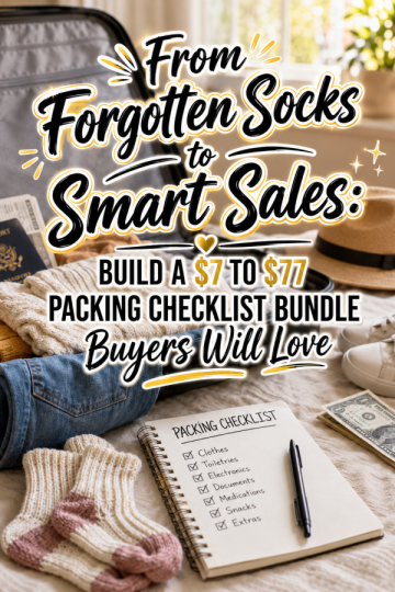 From Forgotten Socks to Smart Sales: Build a  to  Packing Checklist Bundle Buyers Will Love