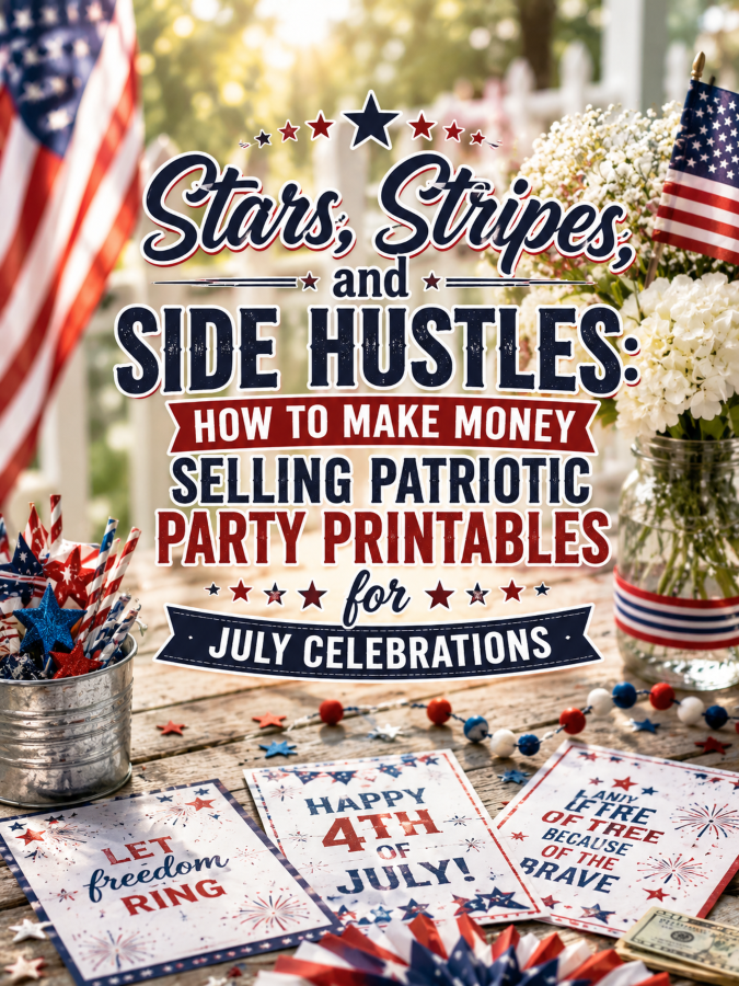 Stars, Stripes, and Side Hustles: How to Make Money Selling Patriotic Party Printables for July Celebrations Stars, Stripes, and Side Hustles: How to Make Money Selling Patriotic Party Printables for July Celebrations