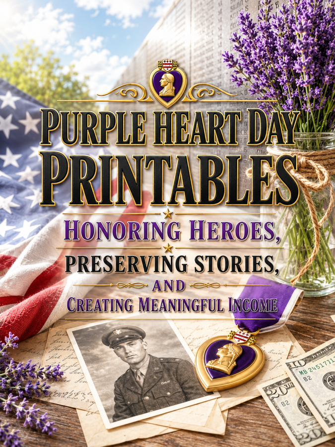 Purple Heart Day Printables – Honoring Heroes, Preserving Stories, and Creating Meaningful Income Purple Heart Day Printables – Honoring Heroes, Preserving Stories, and Creating Meaningful Income