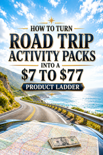 How To Turn Road Trip Activity Packs Into A  To  Product Ladder