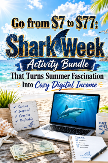 Go from  to : Shark Week Activity Bundle That Turns Summer Fascination Into Cozy Digital Income