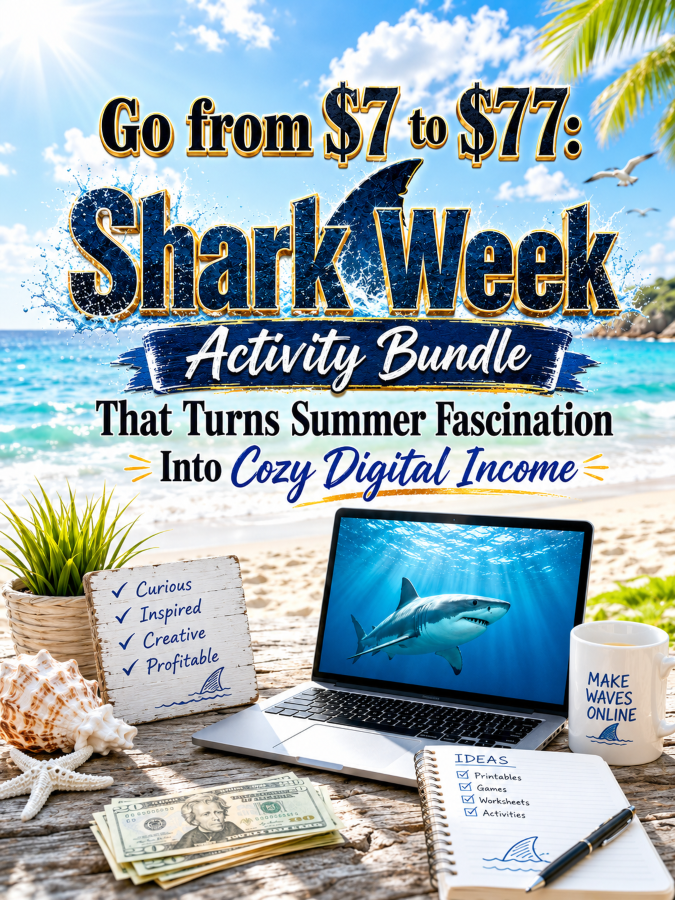 Go from  to : Shark Week Activity Bundle That Turns Summer Fascination Into Cozy Digital Income