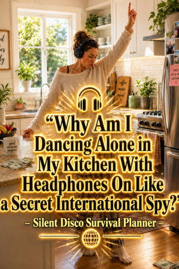 🎧 “Why Am I Dancing Alone in My Kitchen With Headphones On Like a Secret International Spy?” – Silent Disco Survival Planner