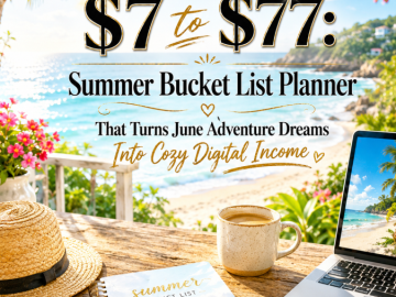 Go from  to : Summer Bucket List Planner That Turns June Adventure Dreams Into Cozy Digital Income