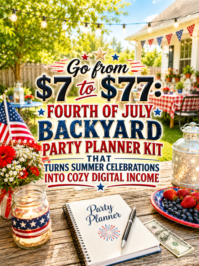 Go from  to : Fourth of July Backyard Party Planner Kit That Turns Summer Celebrations Into Cozy Digital Income
