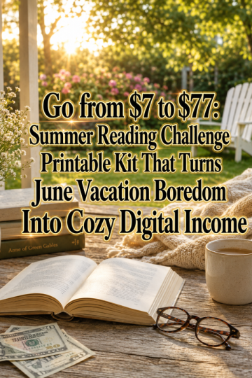 Go from  to : Summer Reading Challenge Printable Kit That Turns June Vacation Boredom Into Cozy Digital Income