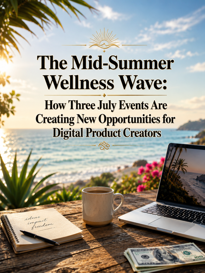 The Mid-Summer Wellness Wave: How Three July Events Are Creating New Opportunities for Digital Product Creators