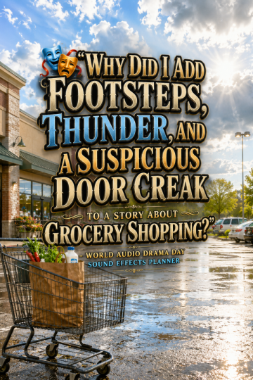🎭 “Why Did I Add Footsteps, Thunder, and a Suspicious Door Creak to a Story About Grocery Shopping?” – World Audio Drama Day Sound Effects Planner