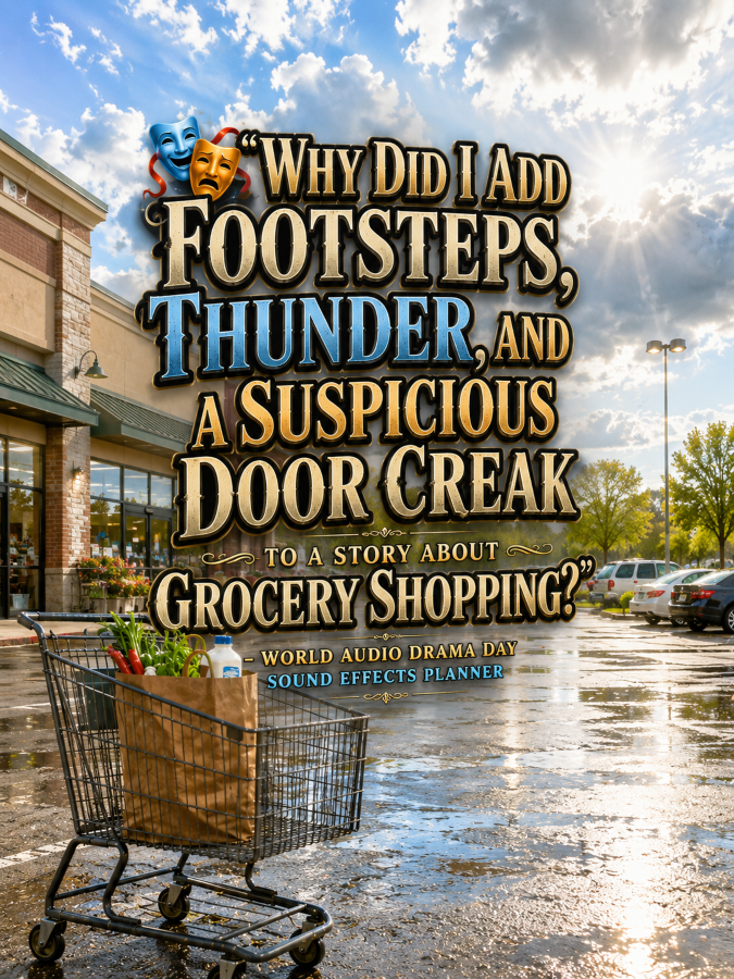 🎭 “Why Did I Add Footsteps, Thunder, and a Suspicious Door Creak to a Story About Grocery Shopping?” – World Audio Drama Day Sound Effects Planner