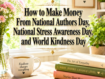 How to Make Money From National Authors Day, National Stress Awareness Day, and World Kindness Day