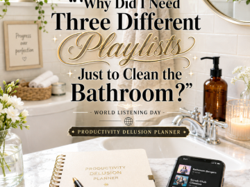 🎧 “Why Did I Need Three Different Playlists Just to Clean the Bathroom?” – World Listening Day Productivity Delusion Planner 🎧 “Why Did I Need Three Different Playlists Just to Clean the Bathroom?” – World Listening Day Productivity Delusion Planner