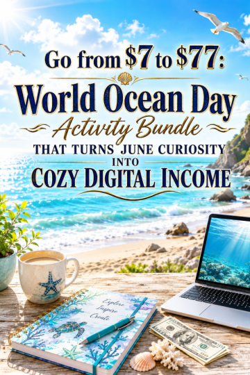 Go from  to : World Ocean Day Activity Bundle That Turns June Curiosity Into Cozy Digital Income