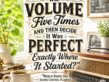 🎚️ “Why Did I Adjust the Volume Five Times and Then Decide It Was Perfect Exactly Where It Started?” – World Radio Day Sound Control Planner