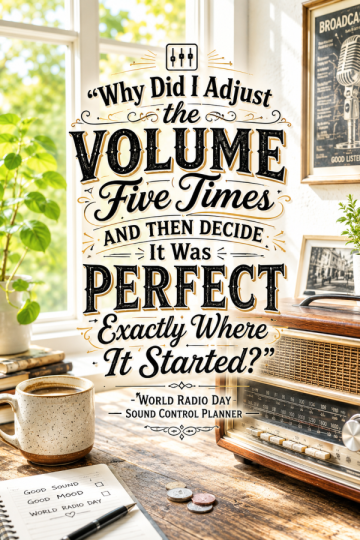 🎚️ “Why Did I Adjust the Volume Five Times and Then Decide It Was Perfect Exactly Where It Started?” – World Radio Day Sound Control Planner