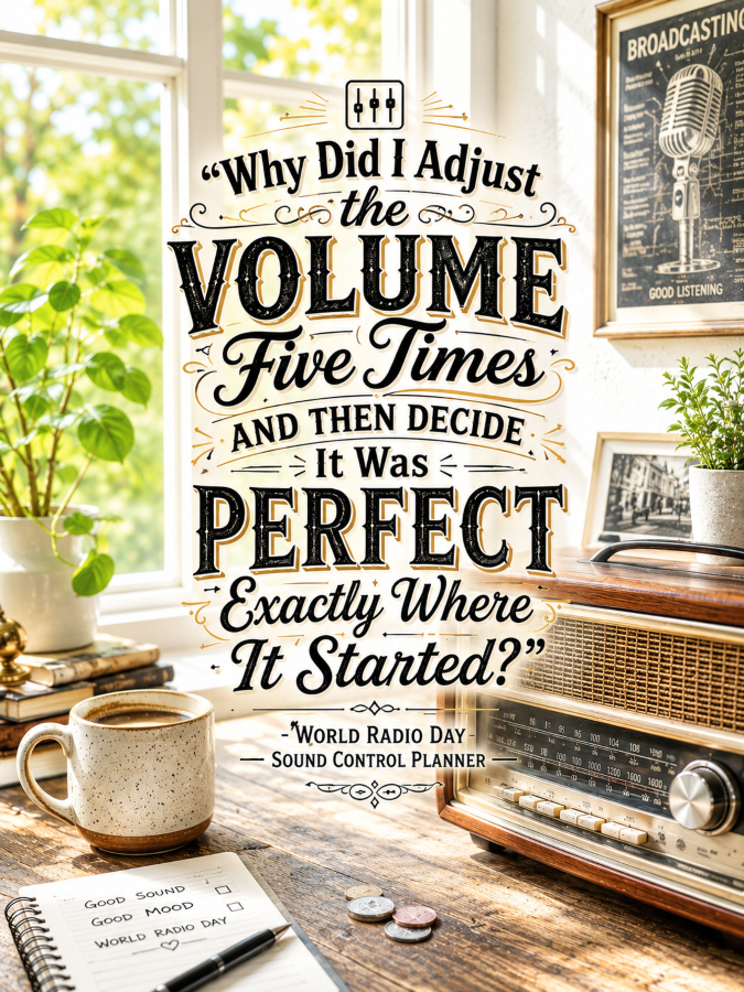 🎚️ “Why Did I Adjust the Volume Five Times and Then Decide It Was Perfect Exactly Where It Started?” – World Radio Day Sound Control Planner 🎚️ “Why Did I Adjust the Volume Five Times and Then Decide It Was Perfect Exactly Where It Started?” – World Radio Day Sound Control Planner