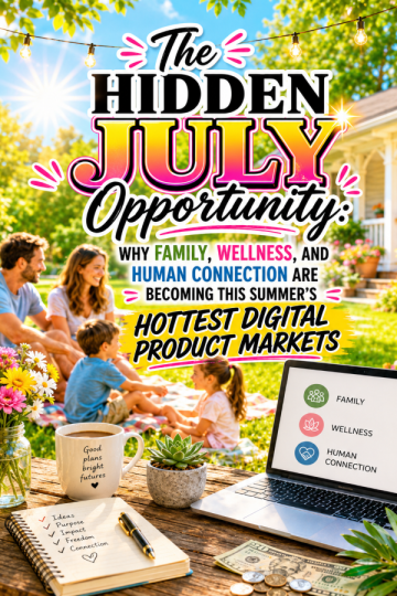 The Hidden July Opportunity: Why Family, Wellness, and Human Connection Are Becoming This Summer’s Hottest Digital Product Markets