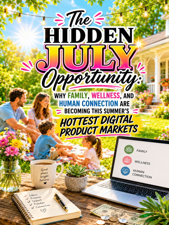 The Hidden July Opportunity: Why Family, Wellness, and Human Connection Are Becoming This Summer’s Hottest Digital Product Markets