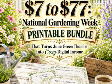 Go from  to : National Gardening Week Printable Bundle That Turns June Green Thumbs Into Cozy Digital Income